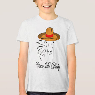 Derby Party Cinco De Mayo Horse Racing Sombrero Me Tri-Blend Shirt