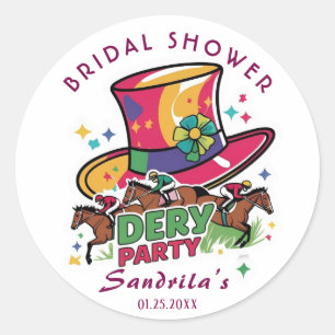 DERBY PARTY CLASSIC ROUND STICKER