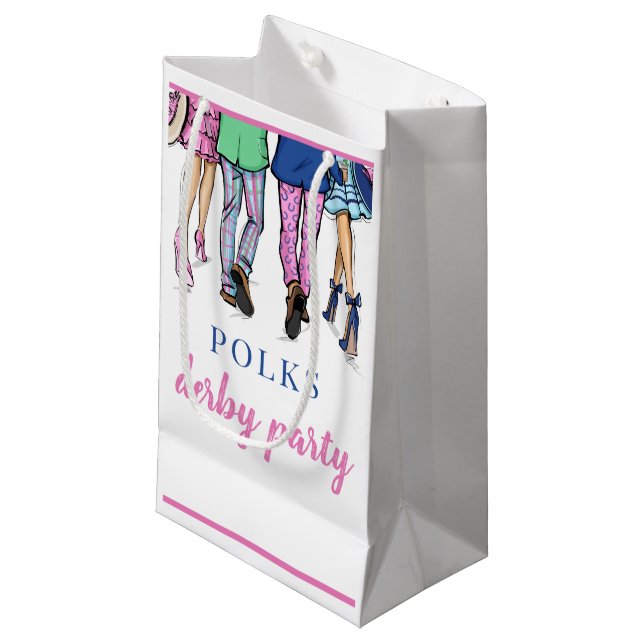 Derby Party Fashion Preppy Horse Racing  Small Gift Bag (Front Angled)