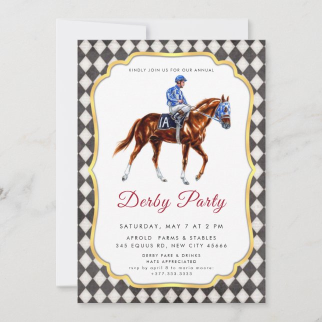 Derby Party Invitation (Front)