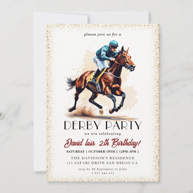 Derby party invitation (Front)