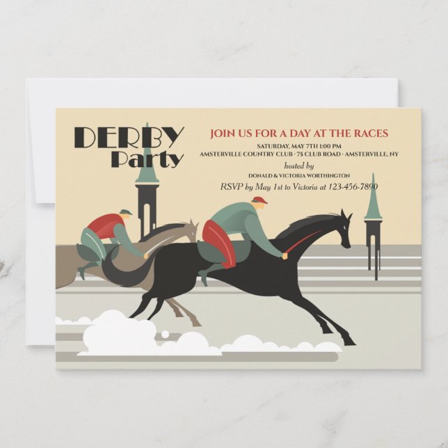 Derby Party Invitations (Front)