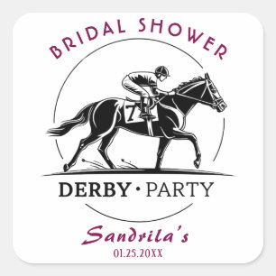 DERBY PARTY SQUARE STICKER
