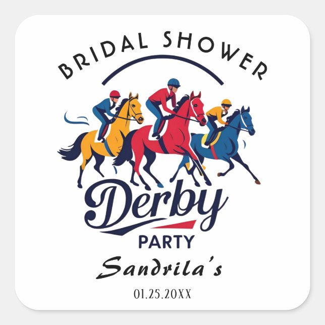 DERBY PARTY SQUARE STICKER (Front)