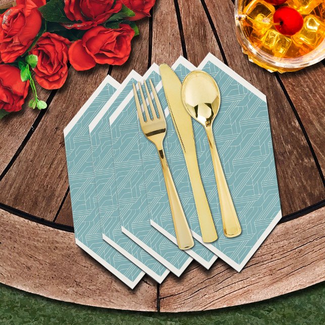 Derby Party Turquoise and Ivory Napkin (Derby Party Turquoise and Ivory Luncheon Napkins)