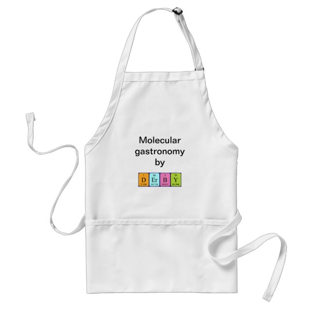 Derby periodic table name apron (Front)