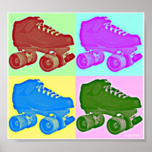 Derby Skate Pop Art Poster