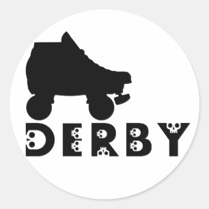 derby : skullphabet classic round sticker