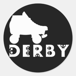 derby : skullphabet classic round sticker