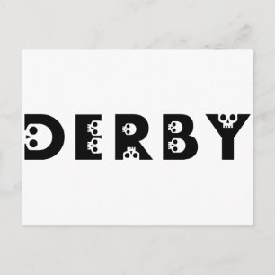 derby : skullphabet postcard