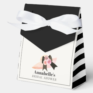 Derby Style Big Pink Hat Rose Bridal Shower Favour Box