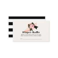 Derby Style Big Pink Hat Rose Diaper Raffle Ticket