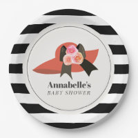 Derby Style Big Red Hat Rose Baby Shower