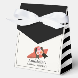 Derby Style Big Red Hat Rose Bridal Shower Favour Box