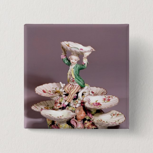 Derby table centrepiece, 1760-65 15 cm square badge (Front)