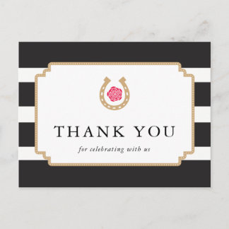 Derby Thank You Postcard Notes Bridal Shower