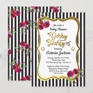 Derby Themed Baby Shower Invitations
