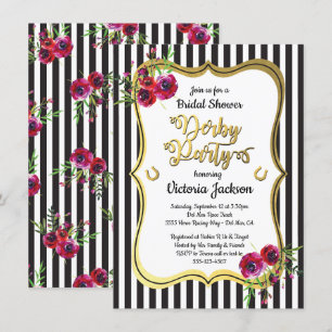 Derby Themed Bridal Shower Invitations