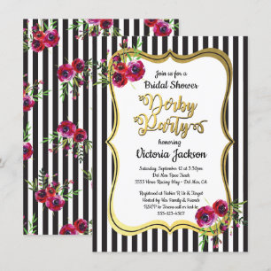 Derby Themed Bridal Shower Invitations