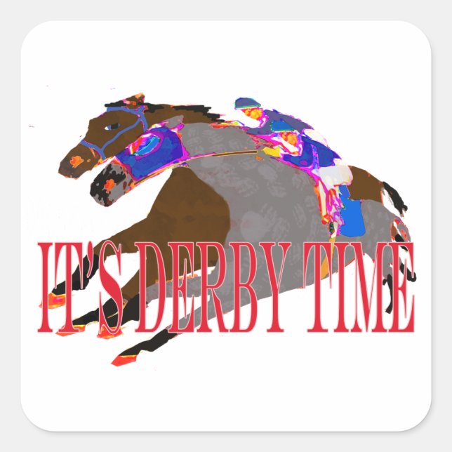 derby time 2016 Horse Racing Square Sticker (Front)