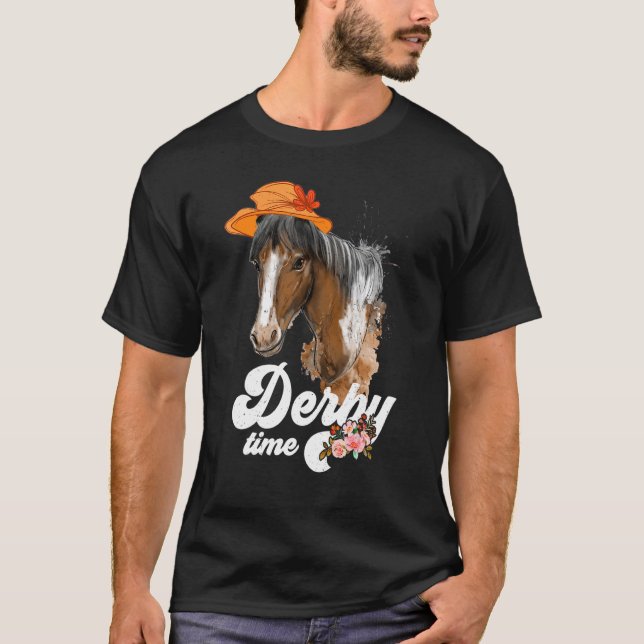 Derby Time 2022 Horse Racing Derby Dress Horses Ha T-Shirt (Front)