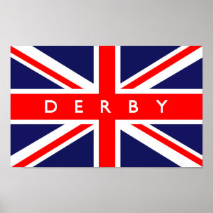 Derby UK Flag Poster