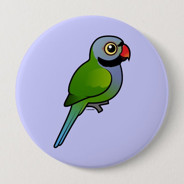 Derbyan Parakeet 10 Cm Round Badge (Front)