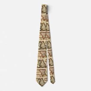 Derbyshire (Darbyshire) County England Antique Map Tie