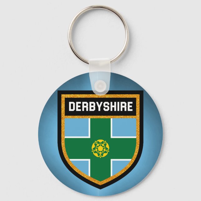 Derbyshire Flag Key Ring (Front)