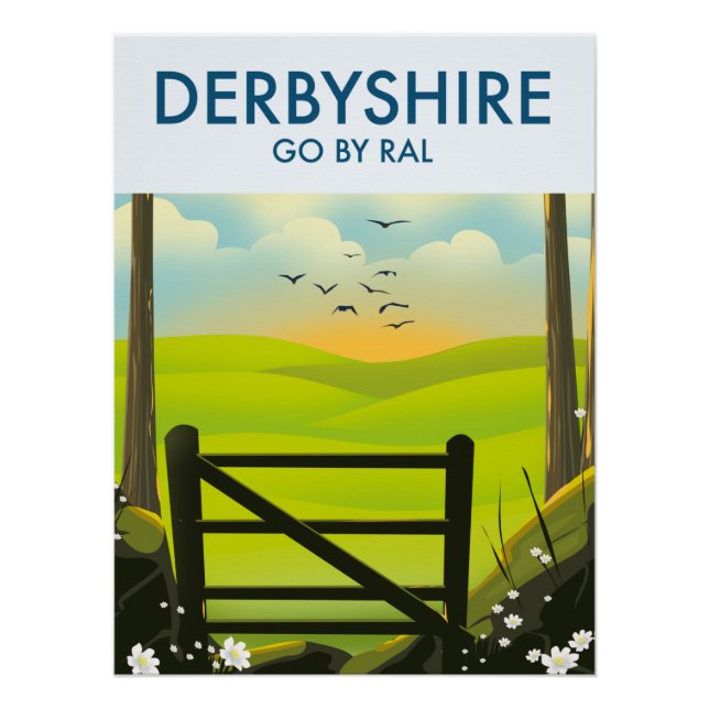 Derbyshire Landscape travel poster (Front)