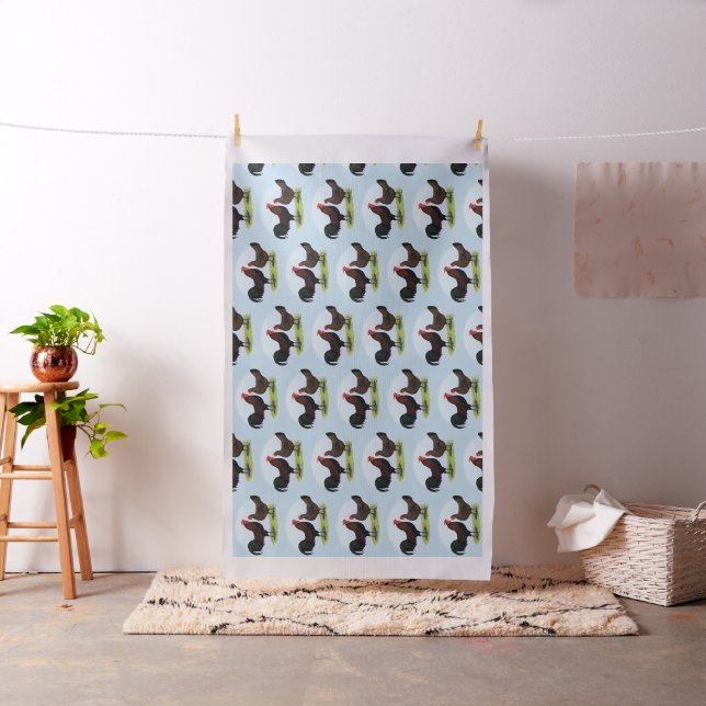 Derbyshire Redcap Fowl Fabric (In Situ)