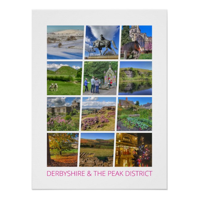Derbyshire & the Peak District Poster (Front)