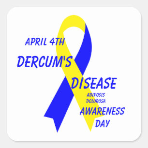 Dercum's Disease Awareness Ribbon by Janz Square Sticker