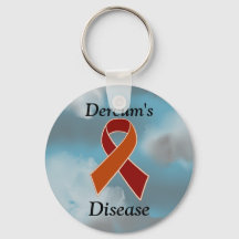 Dercum's Disease Awareness Ribbon Keychain