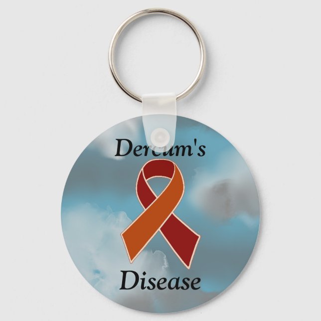 Dercum's Disease Awareness Ribbon Keychain (Front)
