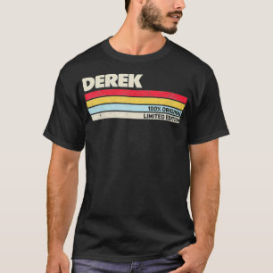 Derek Personalised Name Retro Vintage 70s 80s 90s T-Shirt