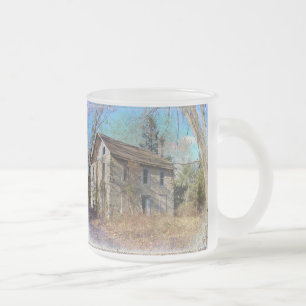 Derelict Farmhouse on Upper Ridge Road Frosted Glass Coffee Mug
