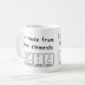 Deric periodic table name mug (Front Left)