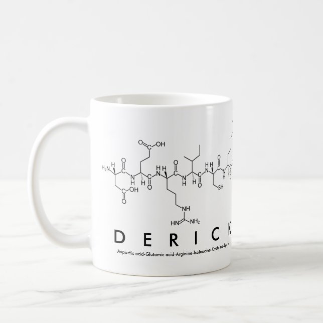Derick peptide name mug (Left)