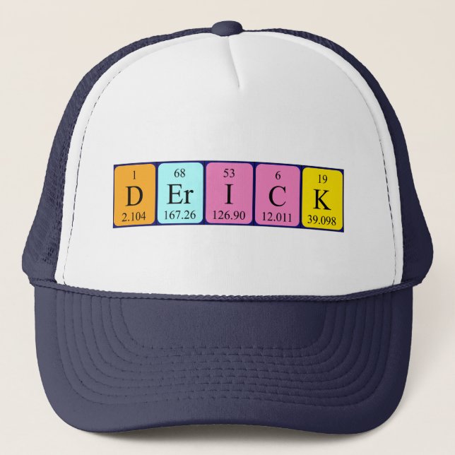 Derick periodic table name hat (Front)