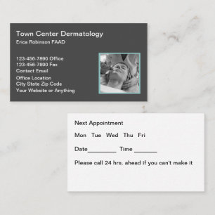 Dermatologist Appointment Business Cards