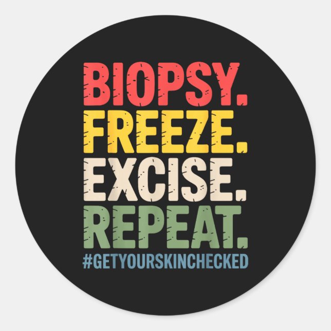 Dermatologist Art For Men Women Dermatology Dermat Classic Round Sticker (Front)