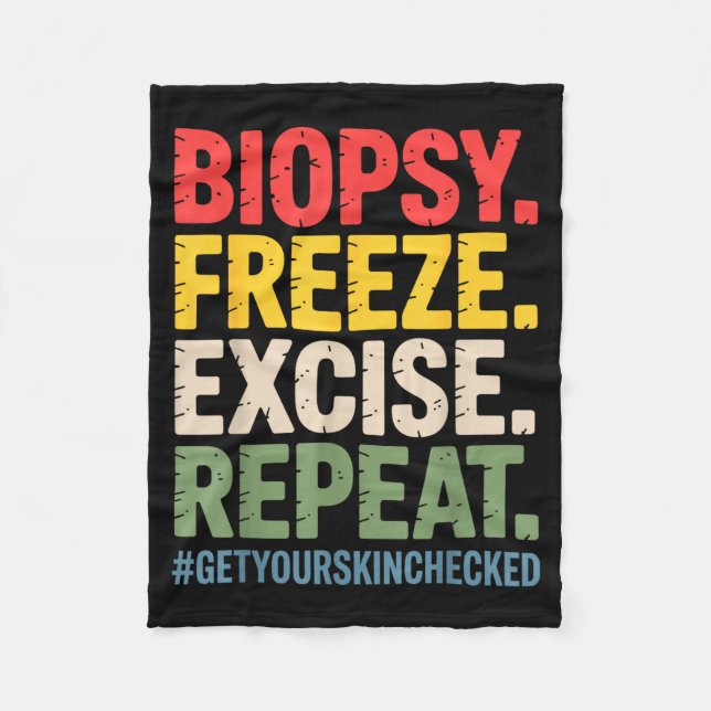 Dermatologist Art For Men Women Dermatology Dermat Fleece Blanket (Front)