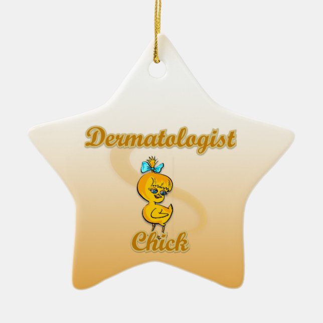 Dermatologist Chick Ceramic Tree Decoration (Front)