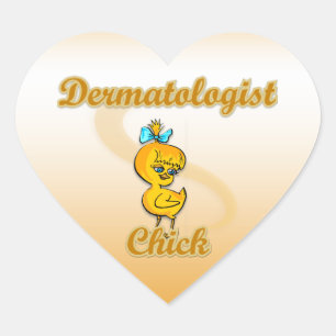 Dermatologist Chick Heart Sticker