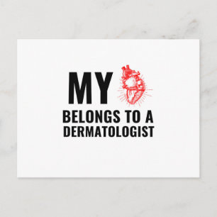 Dermatologist doctor funny heart postcard
