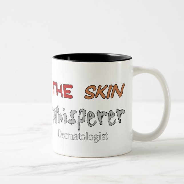 Dermatologist Gifts The Skin Whisperer Two-Tone Coffee Mug (Right)