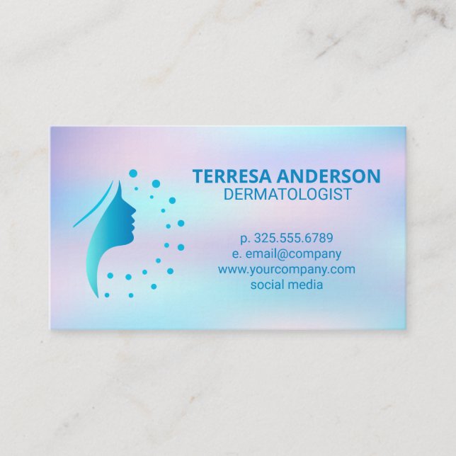 Dermatologist Logo Business Card (Front)