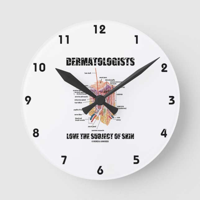 Dermatologists Love The Subject Of Skin Round Clock (Front)