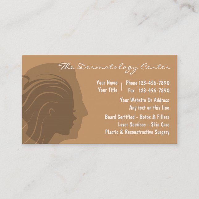 Dermatology Business Cards (Front)